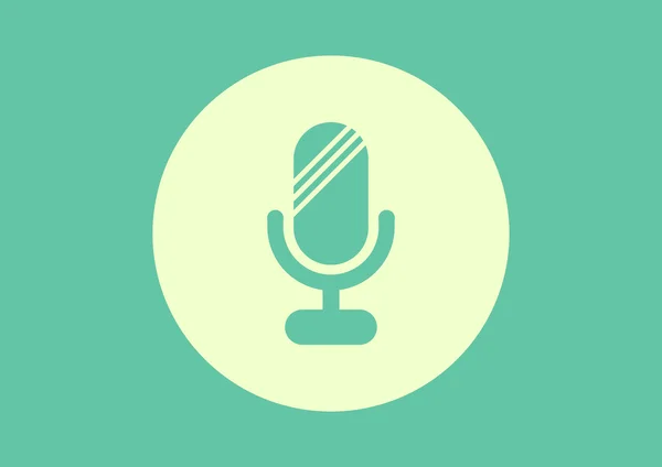 Simplu microfon web icon — Vector de stoc