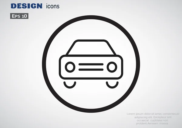 Icono web del coche — Vector de stock