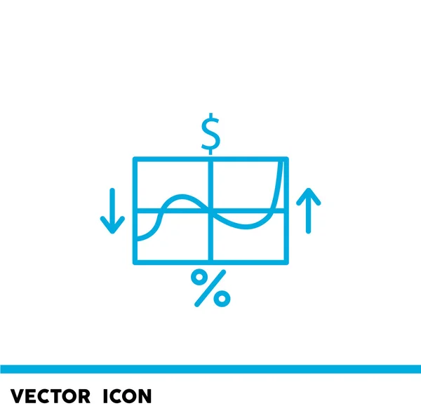 Grafico con l'icona dei simboli aziendali — Vettoriale Stock