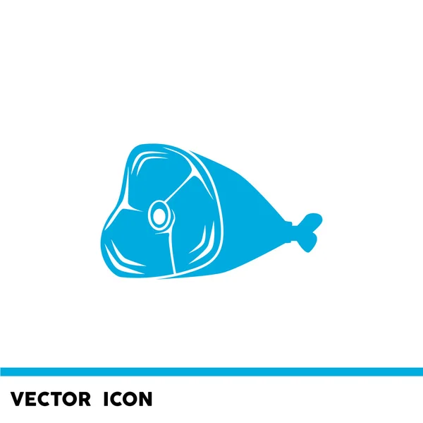 Pieza de carne icono de la web — Vector de stock