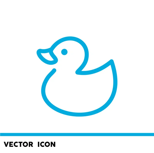 Jouet canard contour icône web — Image vectorielle