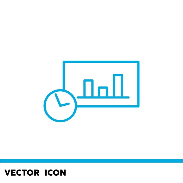 Grafico con icona web dell'orologio — Vettoriale Stock