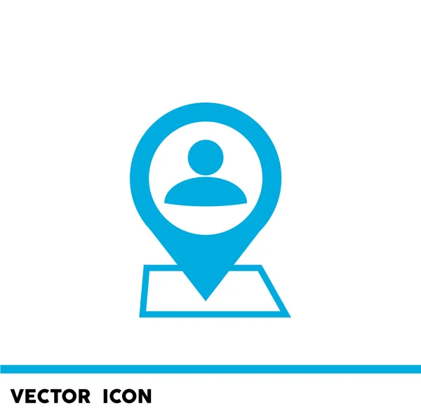Localización humana puntero icono simple — Vector de stock