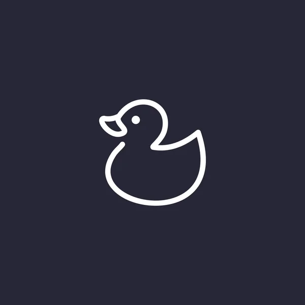 Toy duckling bosquejo icono web — Vector de stock