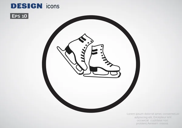Skate zapatos icono web — Vector de stock