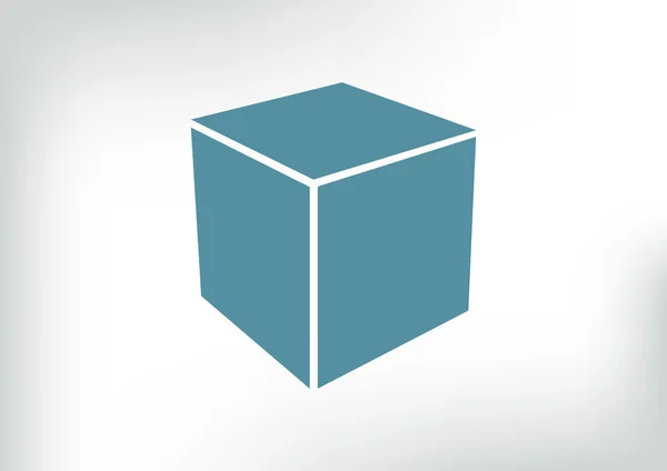 Icona web cubo — Vettoriale Stock
