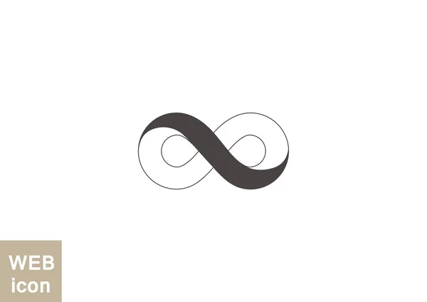 Símbolo de infinito ícone web — Vetor de Stock