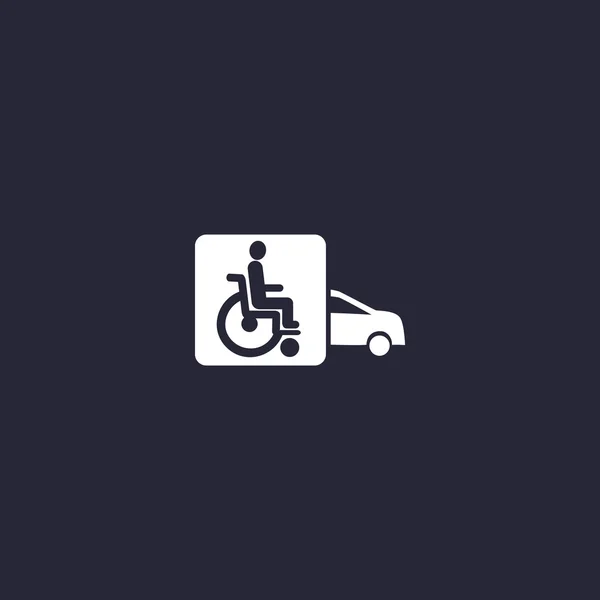 Handicap in auto-pictogram — Stockvector