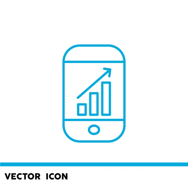 Semplice smartphone con grafico — Vettoriale Stock