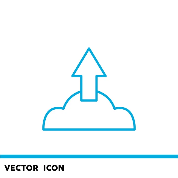 Símbolo de download de arquivos na nuvem — Vetor de Stock