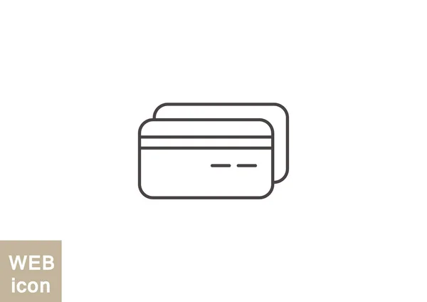 Пластикові картки проста веб-іконка — стоковий вектор