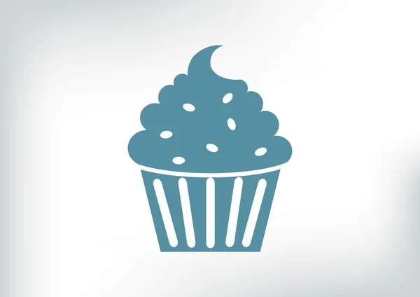 Кексовый десерт икона веб — стоковый вектор