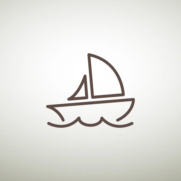 Icône yacht simple — Image vectorielle