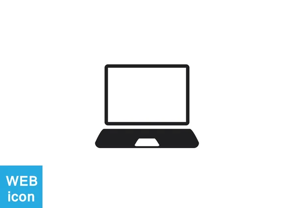 Ícone web laptop simples — Vetor de Stock