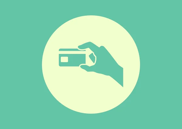 Ruční držení kreditní karty — Stockový vektor