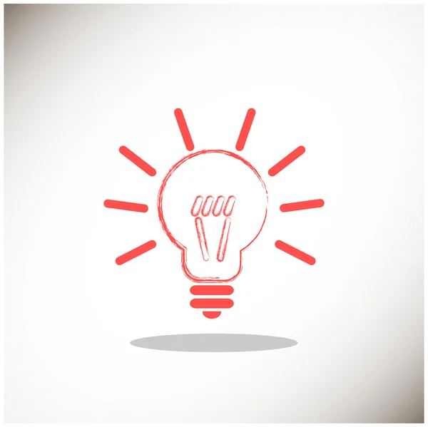 Light bulb web icon — Stock Vector