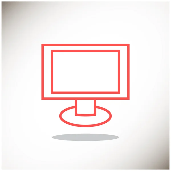 Pantalla de monitor en blanco icono web — Vector de stock