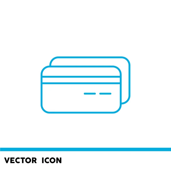 플라스틱 카드 간단한 웹 아이콘 — 스톡 벡터