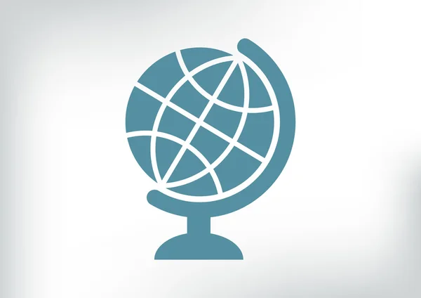 Icône web globe simple — Image vectorielle