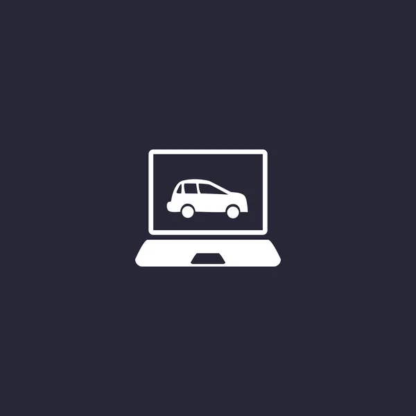 Simple coche batería web icono — Vector de stock