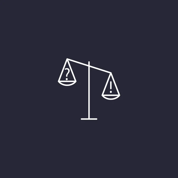 Знак "Весы справедливости" — стоковый вектор