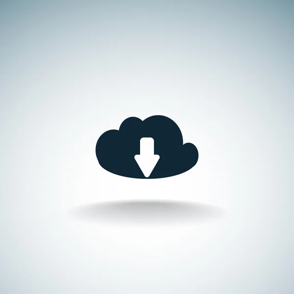 Arquivo de nuvem Baixar ícone —  Vetores de Stock
