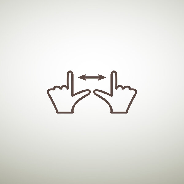 Touch screen web icon