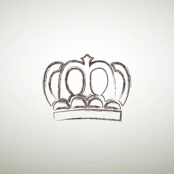 Значок винтажной короны — стоковый вектор