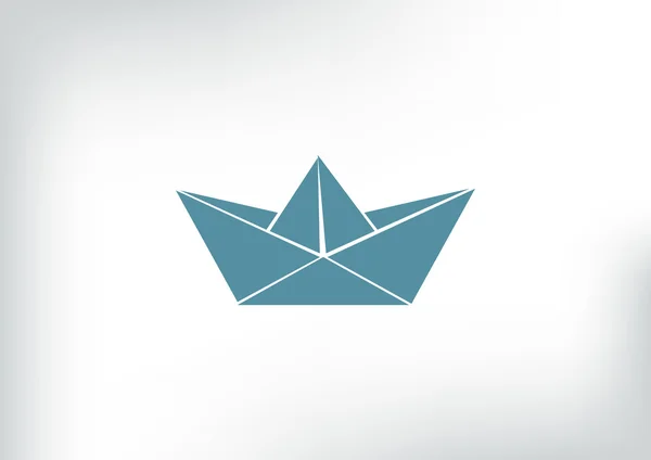 Papierschiff simpe web icon — Stockvektor