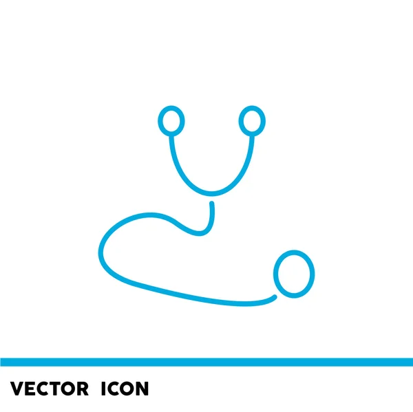 Eenvoudige stethoscoop web pictogram — Stockvector