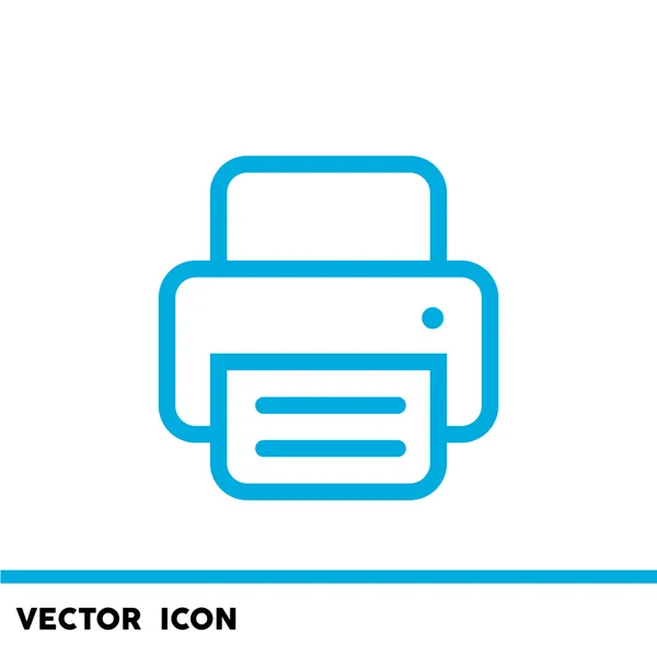 Impresora de trabajo con icono web de papel — Vector de stock