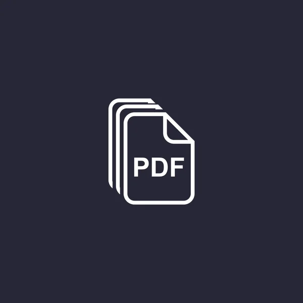 File PDF semplice icona web — Vettoriale Stock