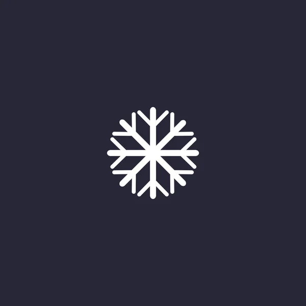 Снежинка простой web значок — стоковый вектор
