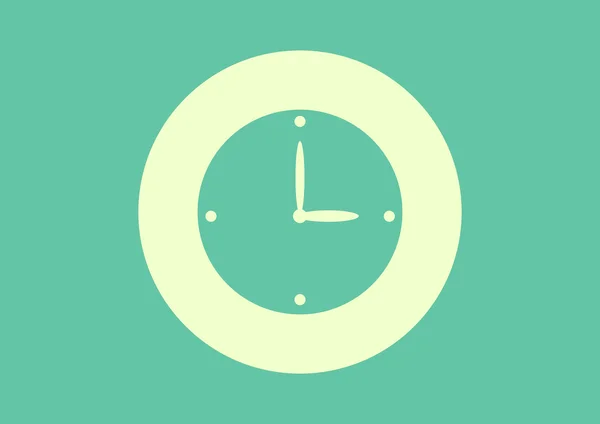 Simple clock web icon, outline vector illustration — Stock Vector