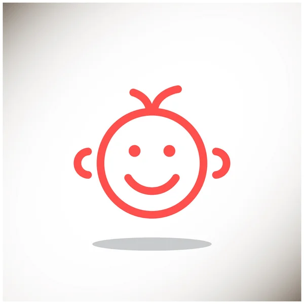 Doodle happy child face — Stock Vector