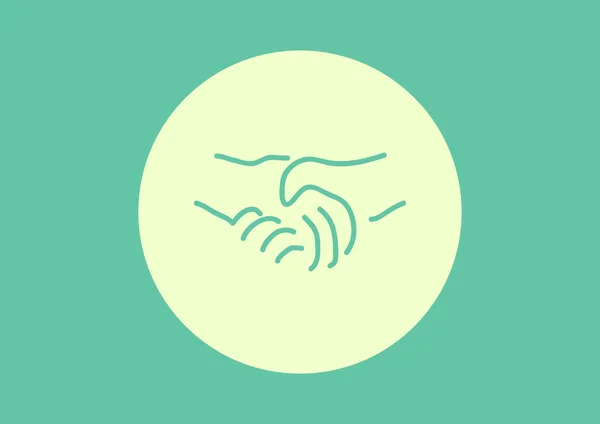 Handshake icono web simple — Vector de stock