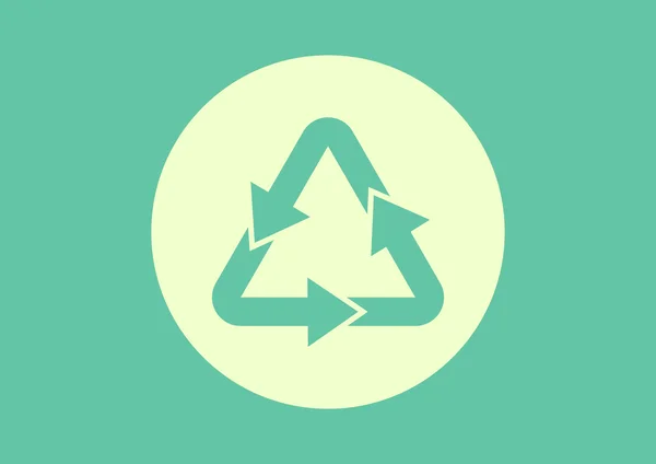 Thematische strategie inzake afvalrecycling symbool — Stockvector