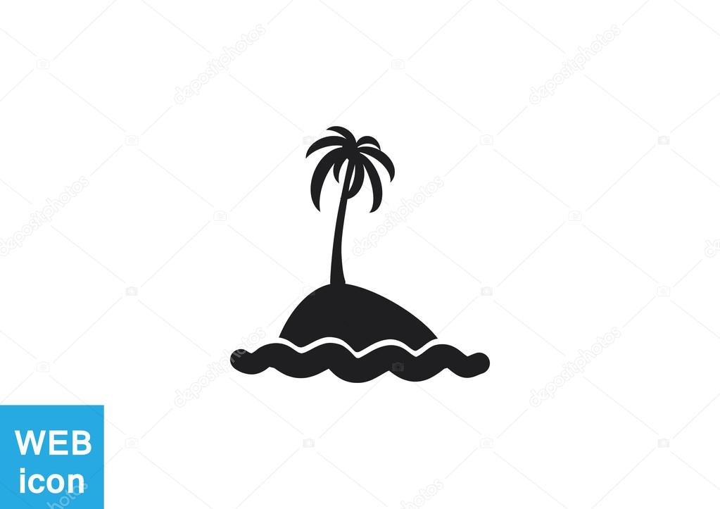 Exotic island icon