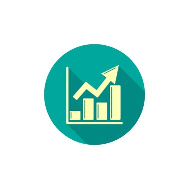 Yükselen grafik basit web simgesi