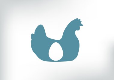 Tavuk yumurta içindeki siluet