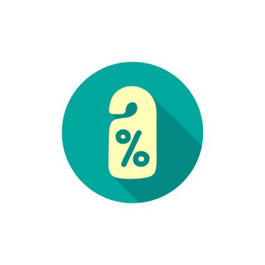 Etiket asılı üzerinde yüzde simgesi