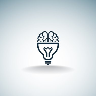Ampul simgesi olan beyin