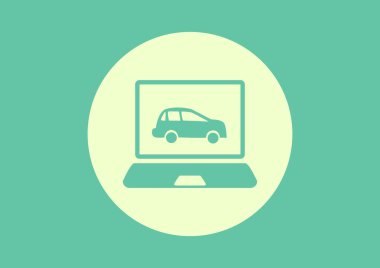 Basit araba pil web simgesi