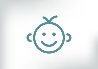 Mutlu bir çocuk yüzü doodle