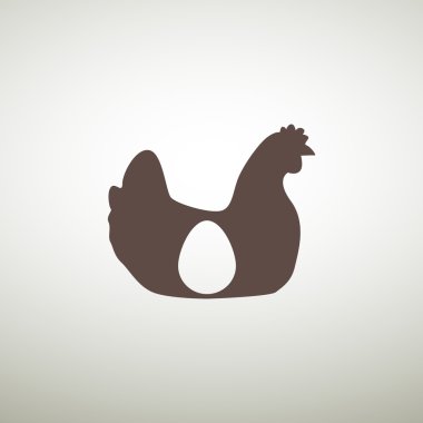 Tavuk yumurta içindeki siluet