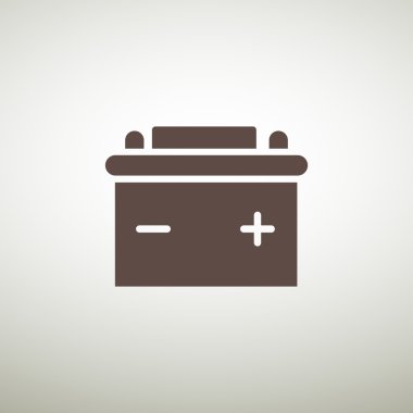 Basit araba pil web simgesi