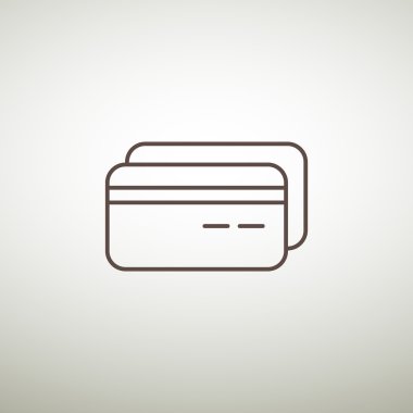 Plastik kart basit web simgesi