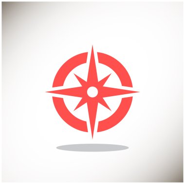 Pusula web simgesi ile Rüzgar gülü