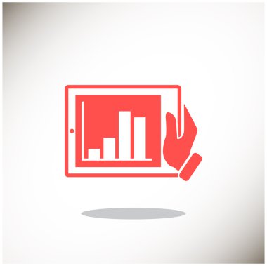 Dijital tablet basit web simgesi