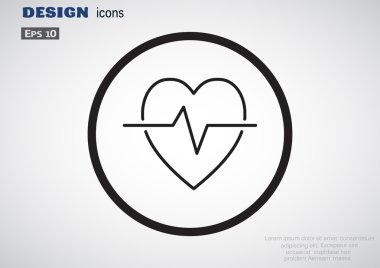 Kardiyoloji sembol basit simgesini